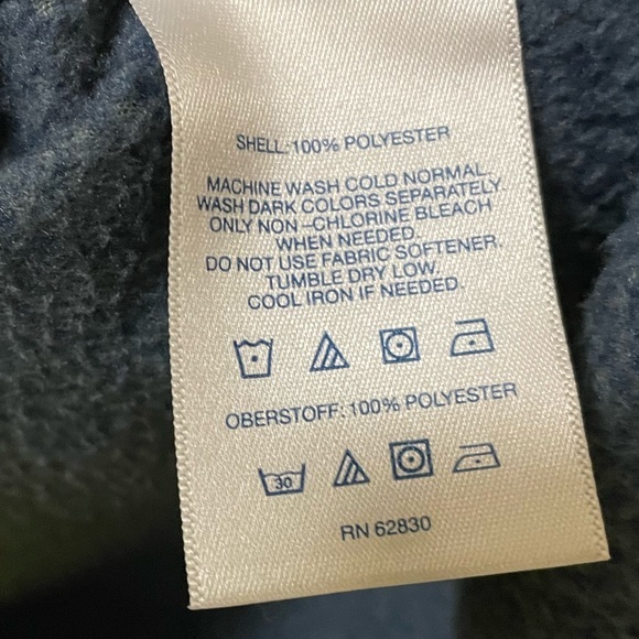 Land’s End Light Blue‎ Fleece Lined Button-Collar Sweater - L - Picture 8 of 9